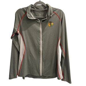 NHL Chicago Blackhawks Women's Large Full Zip Lightweight Warm Up Jacket